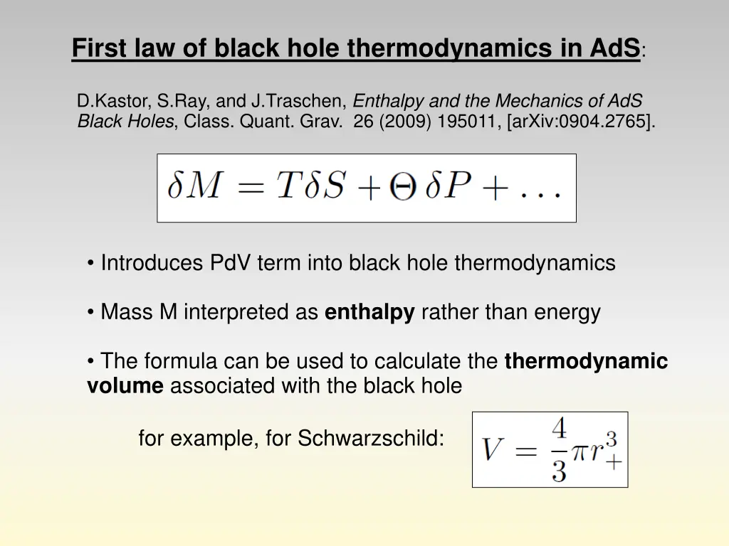 first law of black hole thermodynamics in ads