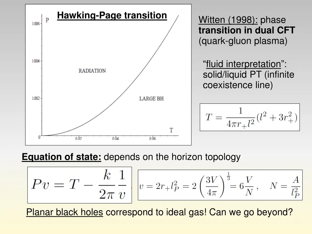 hawking page transition