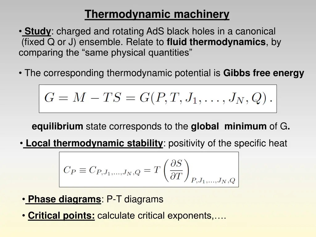 thermodynamic machinery