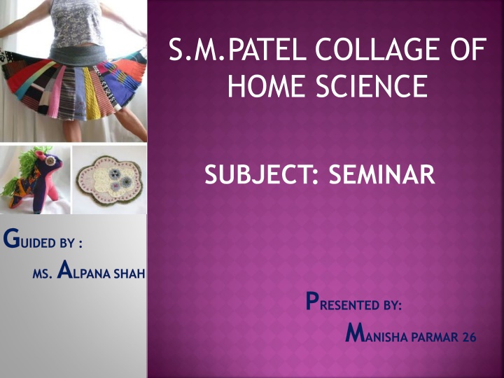 s m patel collage of home science