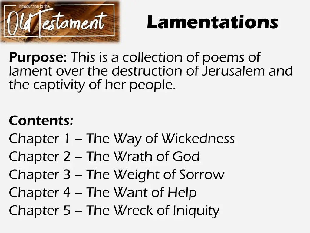 lamentations