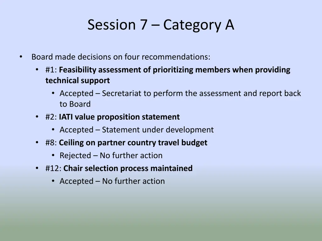 session 7 category a