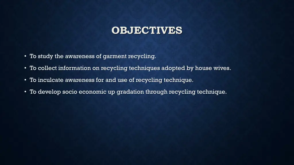 objectives