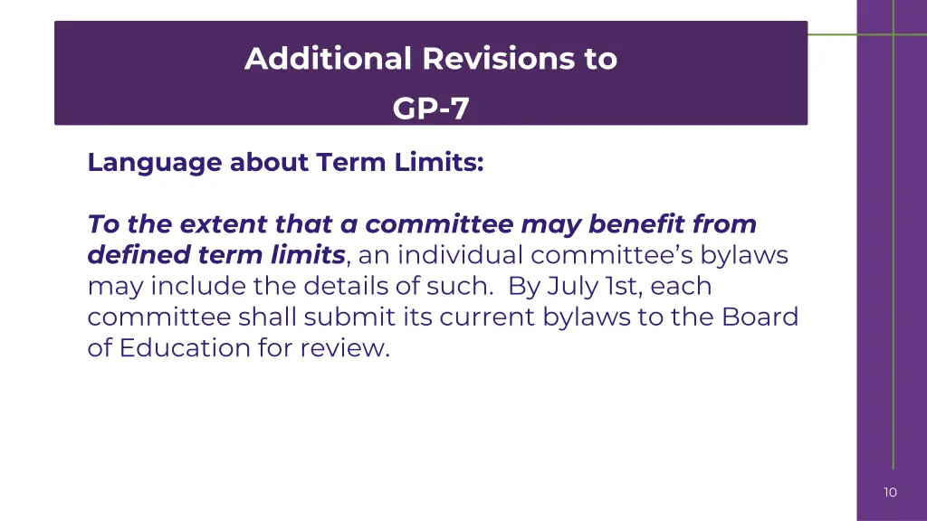 additional revisions to gp 7 2