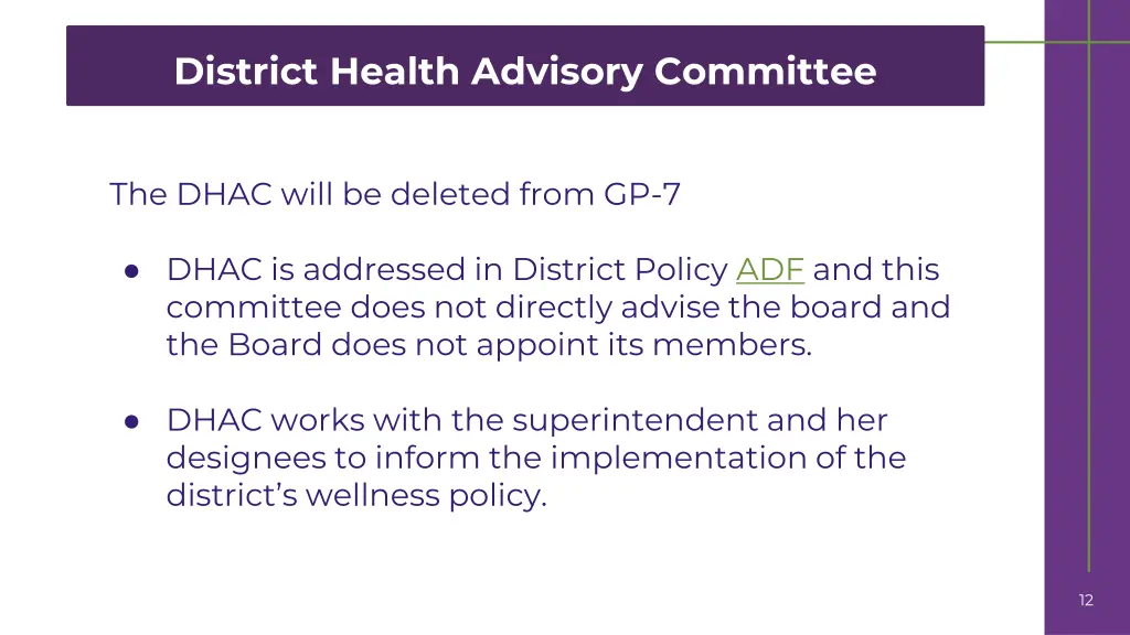 district health advisory committee