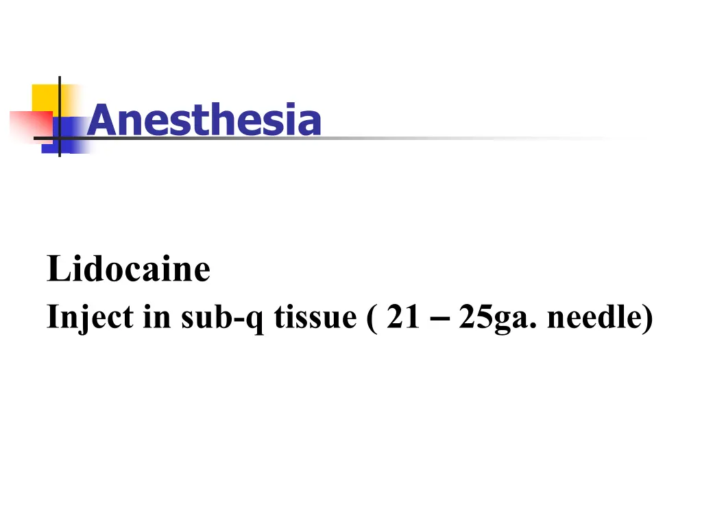 anesthesia