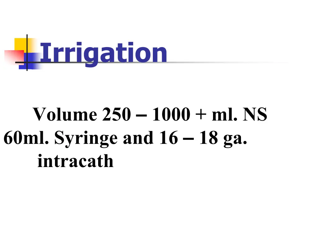 irrigation