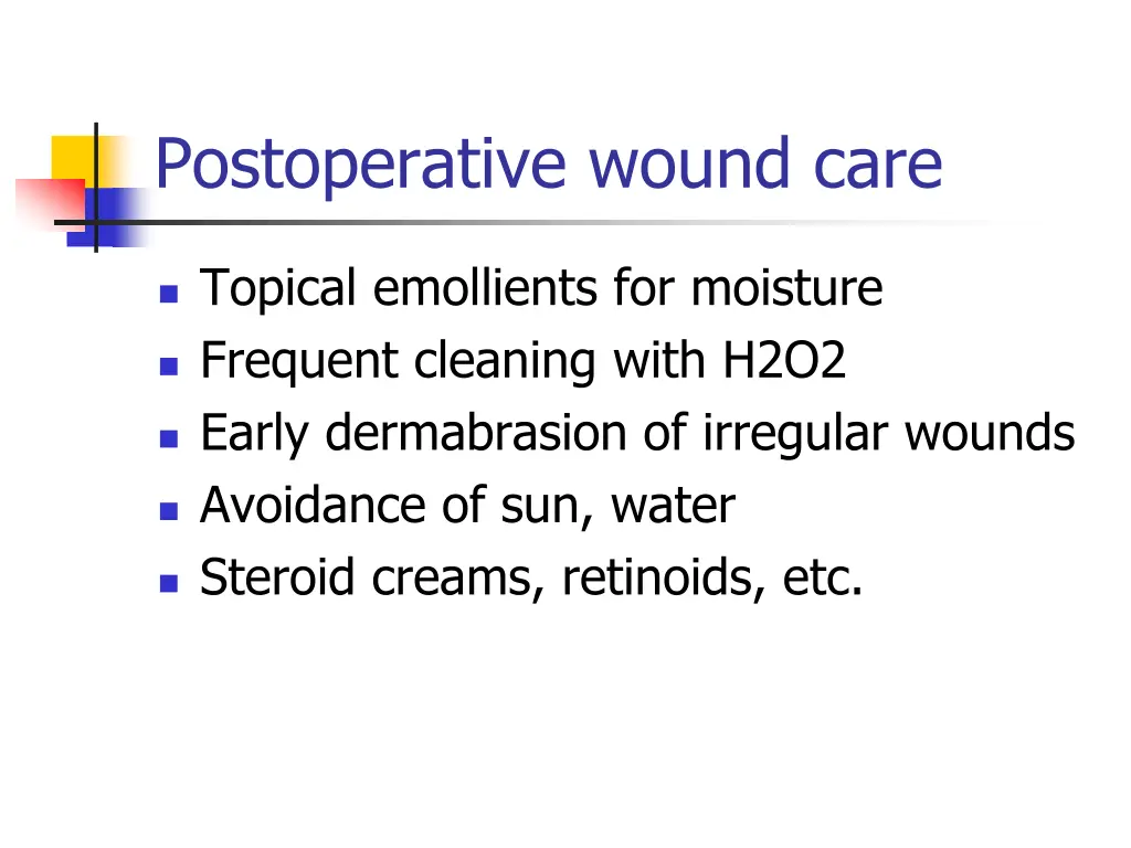 postoperative wound care