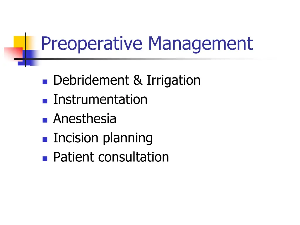 preoperative management