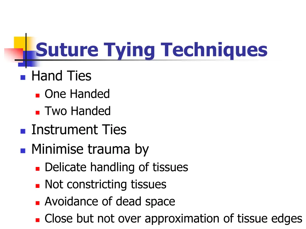 suture tying techniques