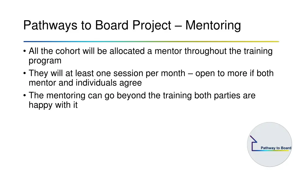 pathways to board project mentoring