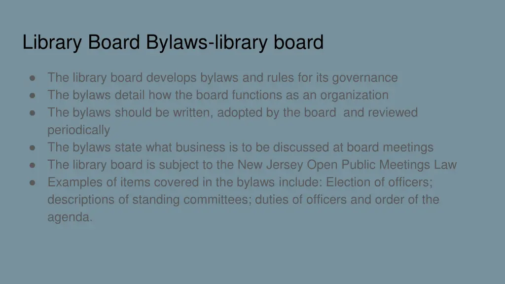 library board bylaws library board