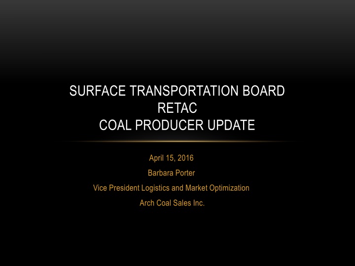 surface transportation board retac coal producer