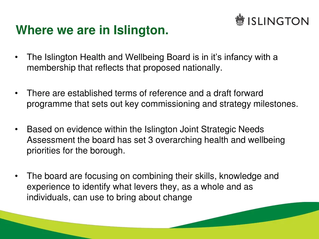 where we are in islington