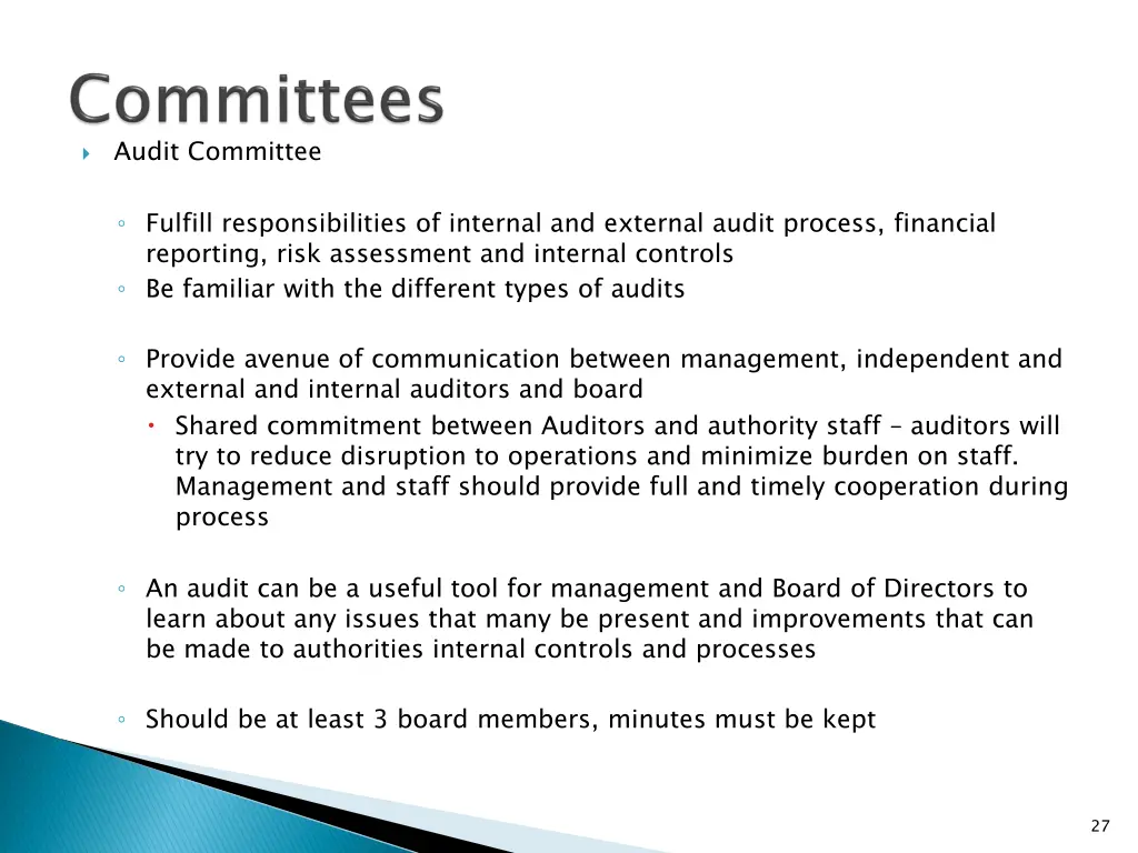 audit committee