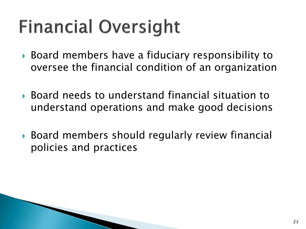 board members have a fiduciary responsibility