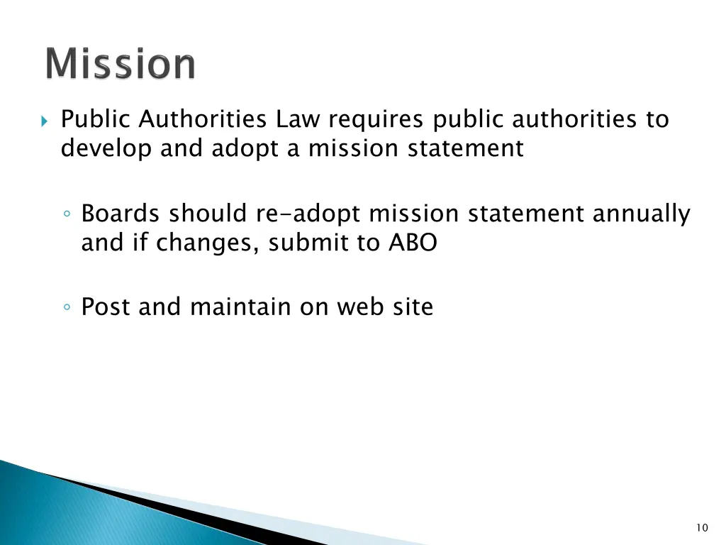 public authorities law requires public