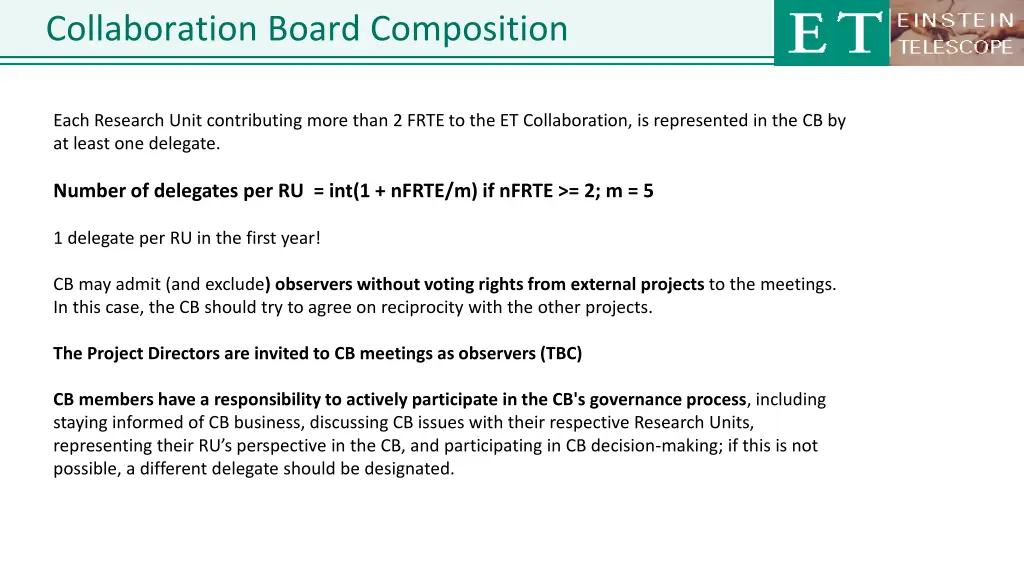 collaboration board composition