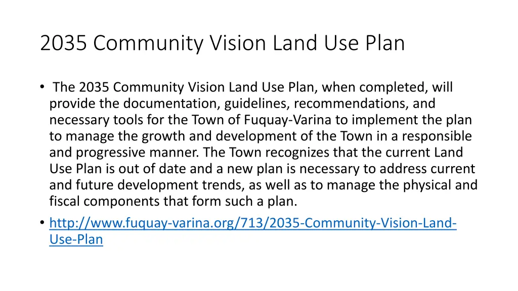 2035 community vision land use plan