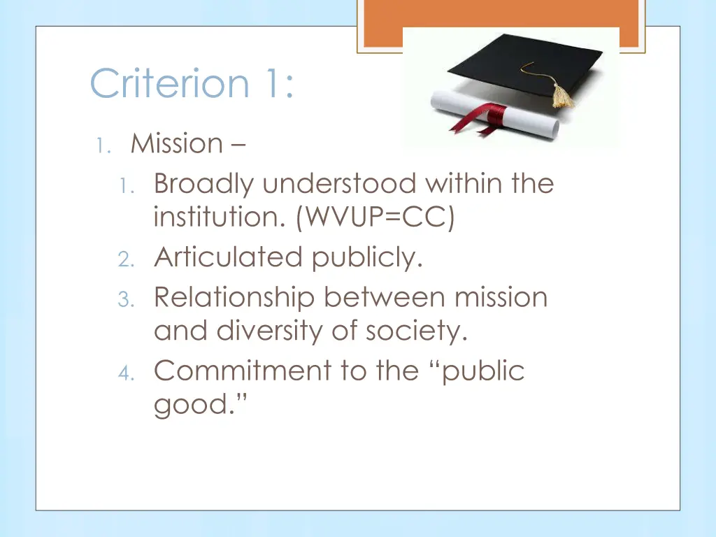 criterion 1