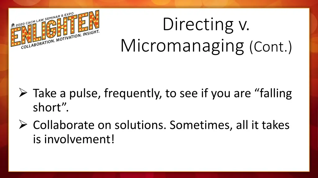 directing v micromanaging cont