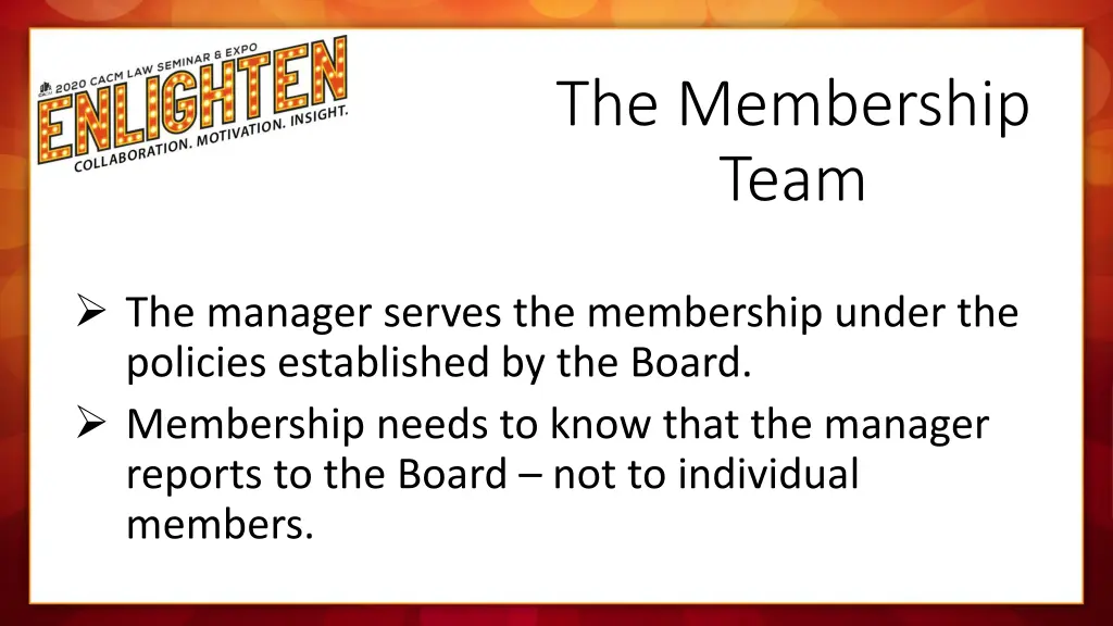 the membership team