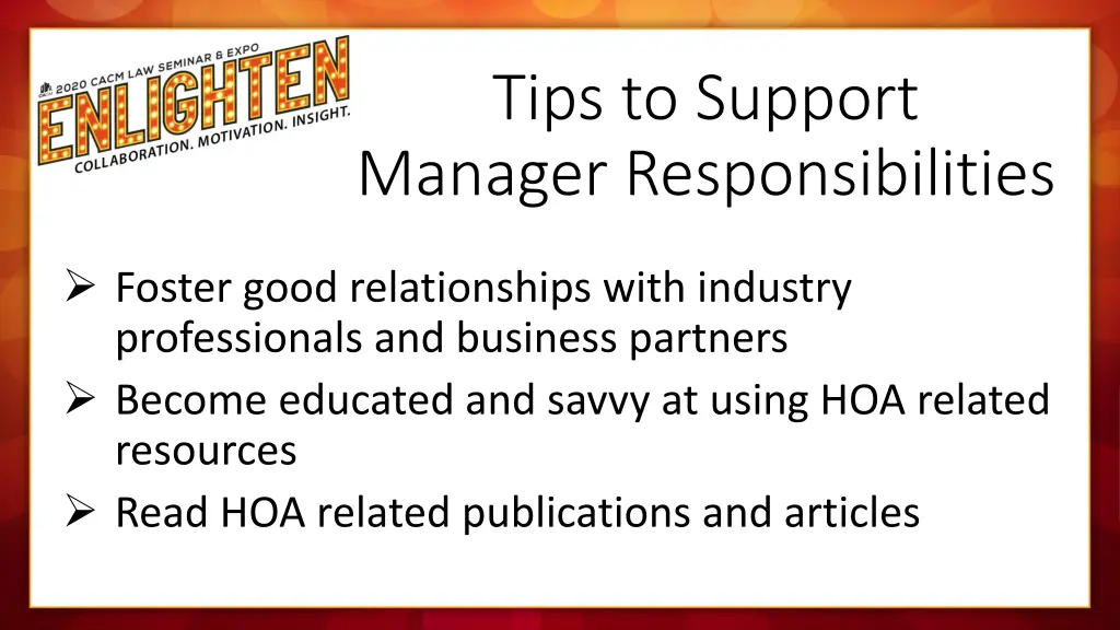 tips to support manager responsibilities