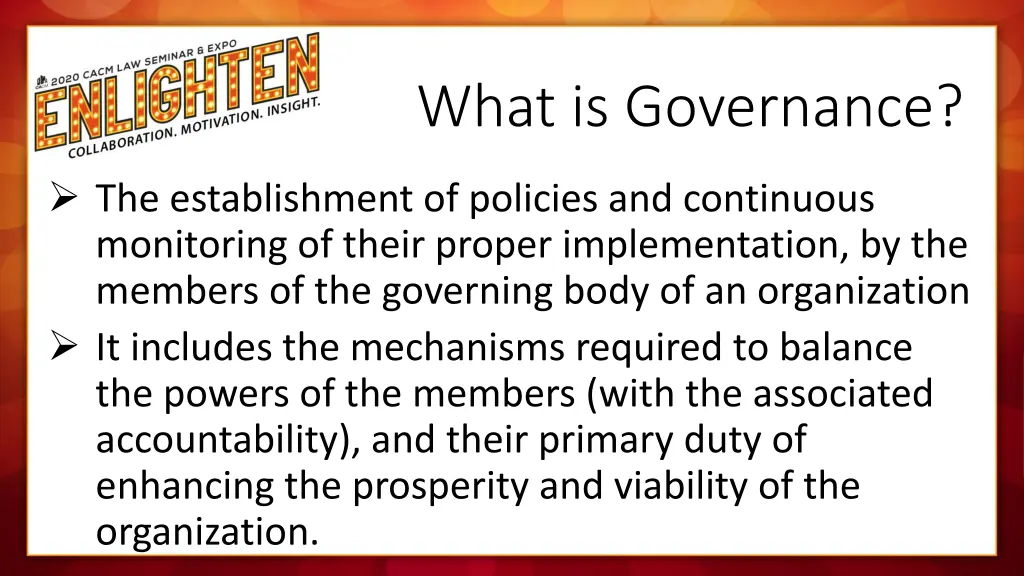 what is governance