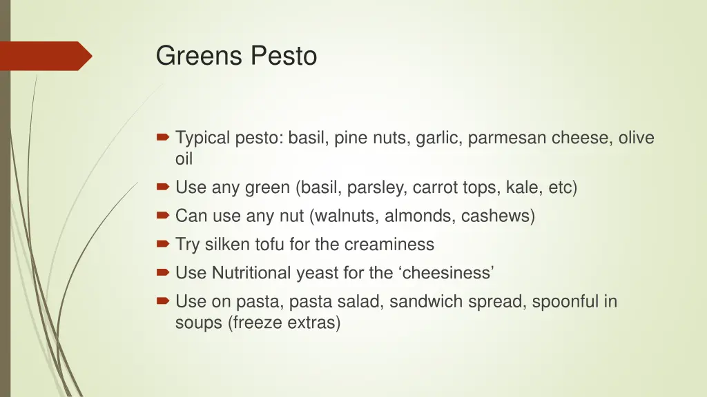 greens pesto