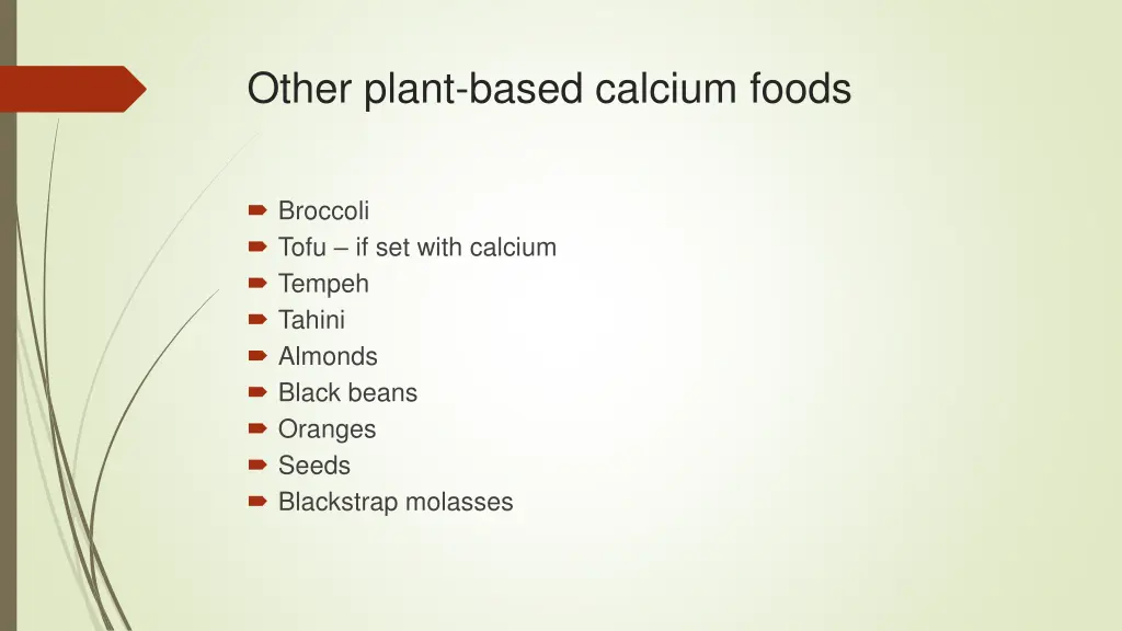 other plant based calcium foods