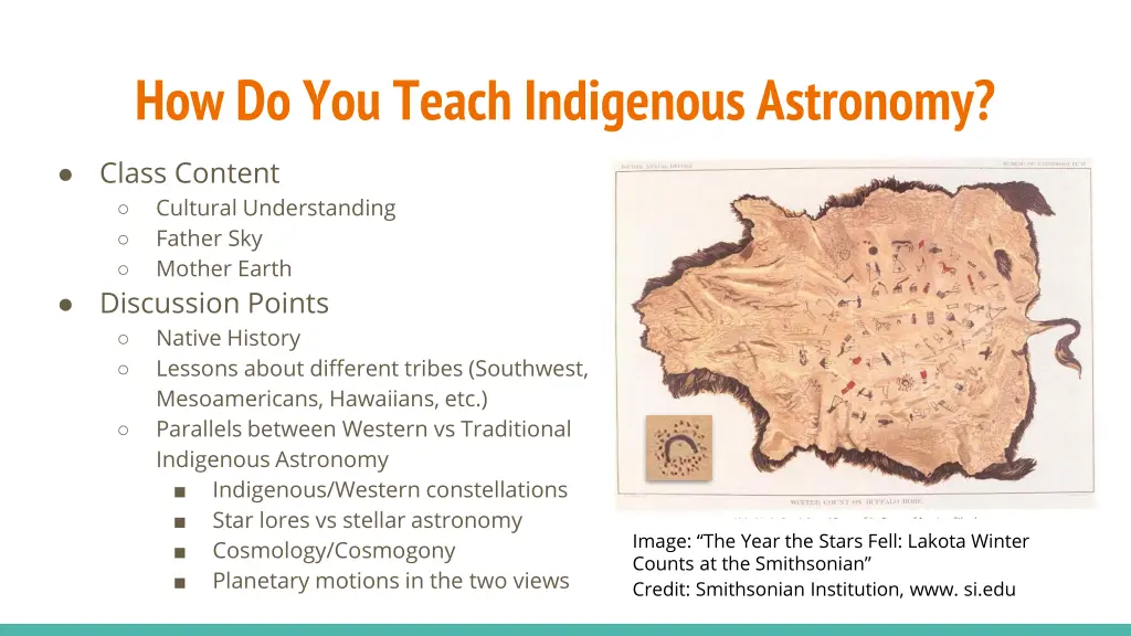 how do you teach indigenous astronomy