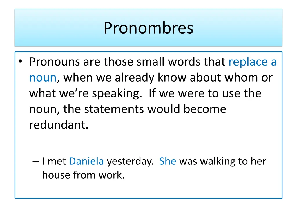 pronombres