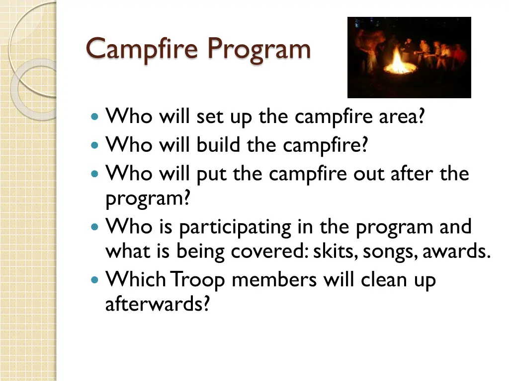 campfire program