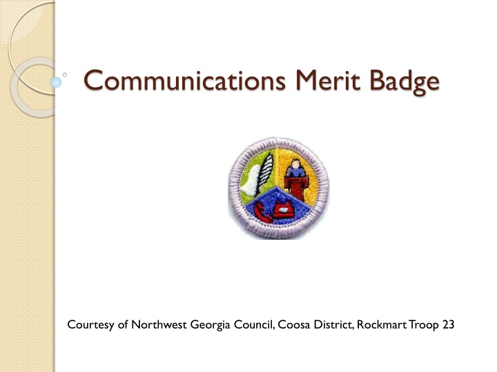 communications merit badge