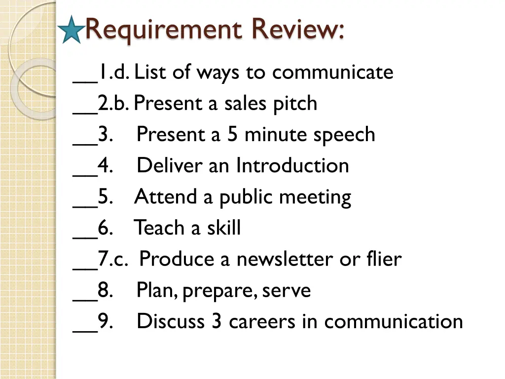 requirement review