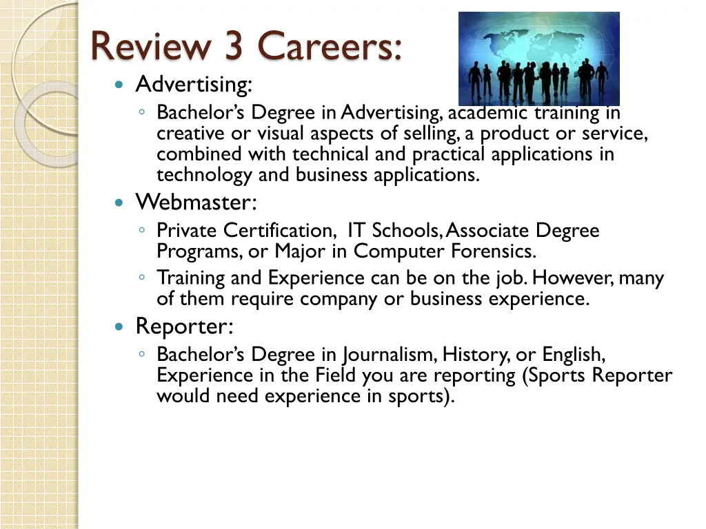 review 3 careers advertising bachelor s degree