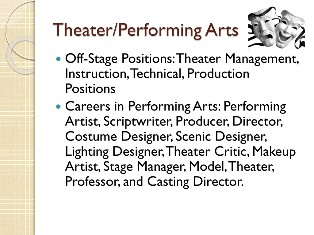 theater performing arts