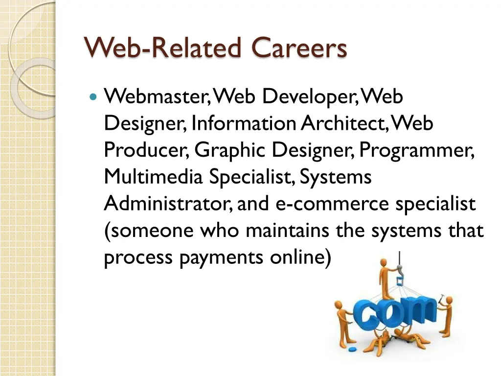 web related careers