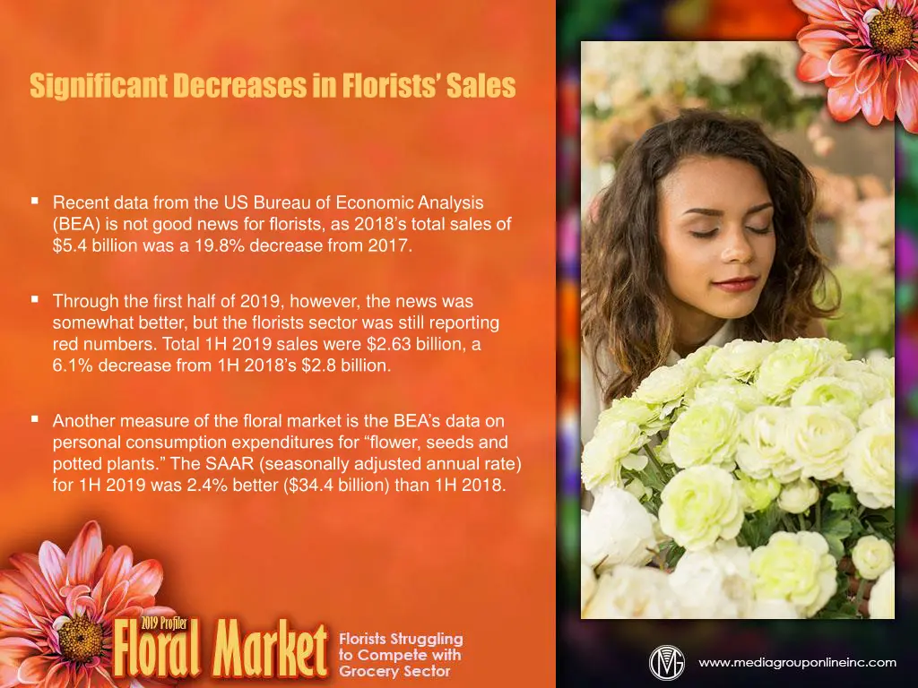 significant decreases in florists sales