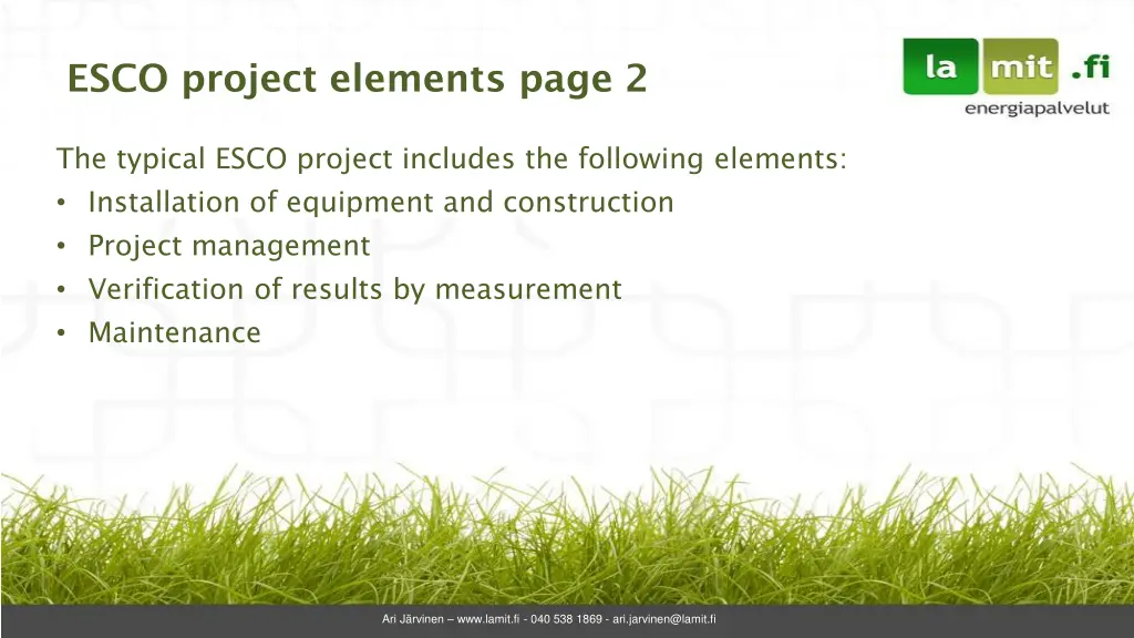 esco project elements page 2