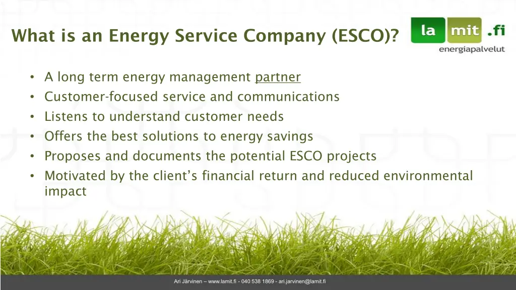 what is an energy service company esco 1