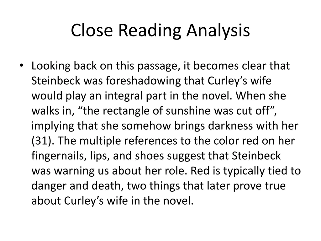 close reading analysis