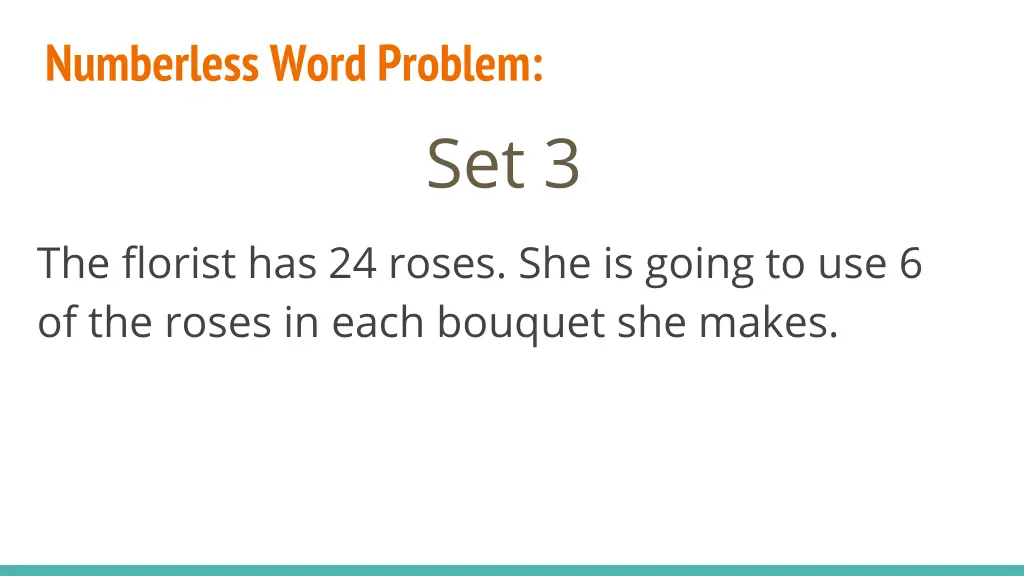 numberless word problem 10