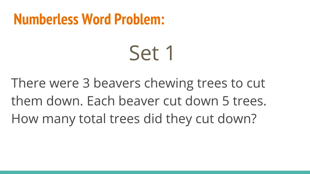 numberless word problem 3