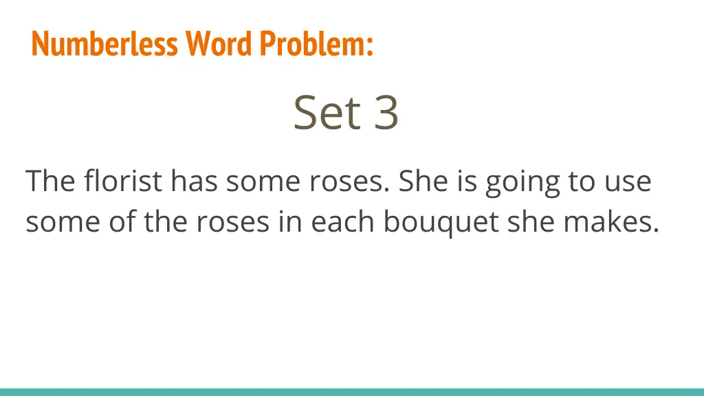 numberless word problem 8