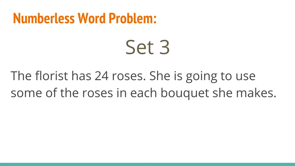 numberless word problem 9