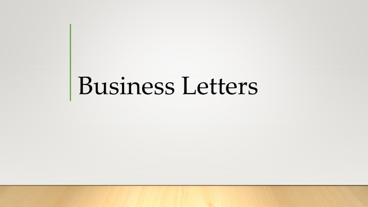 business letters