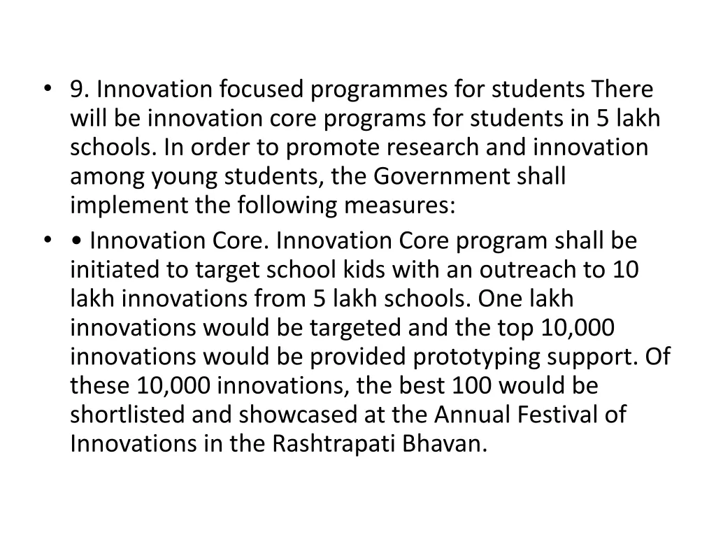 9 innovation focused programmes for students