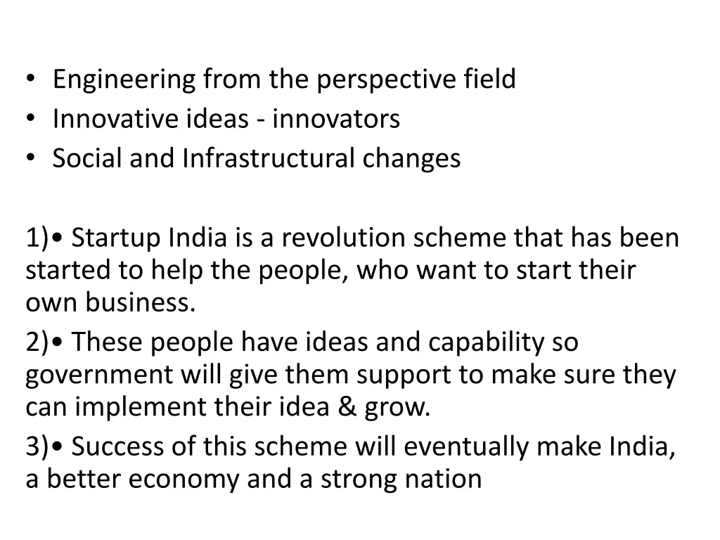 engineering from the perspective field innovative