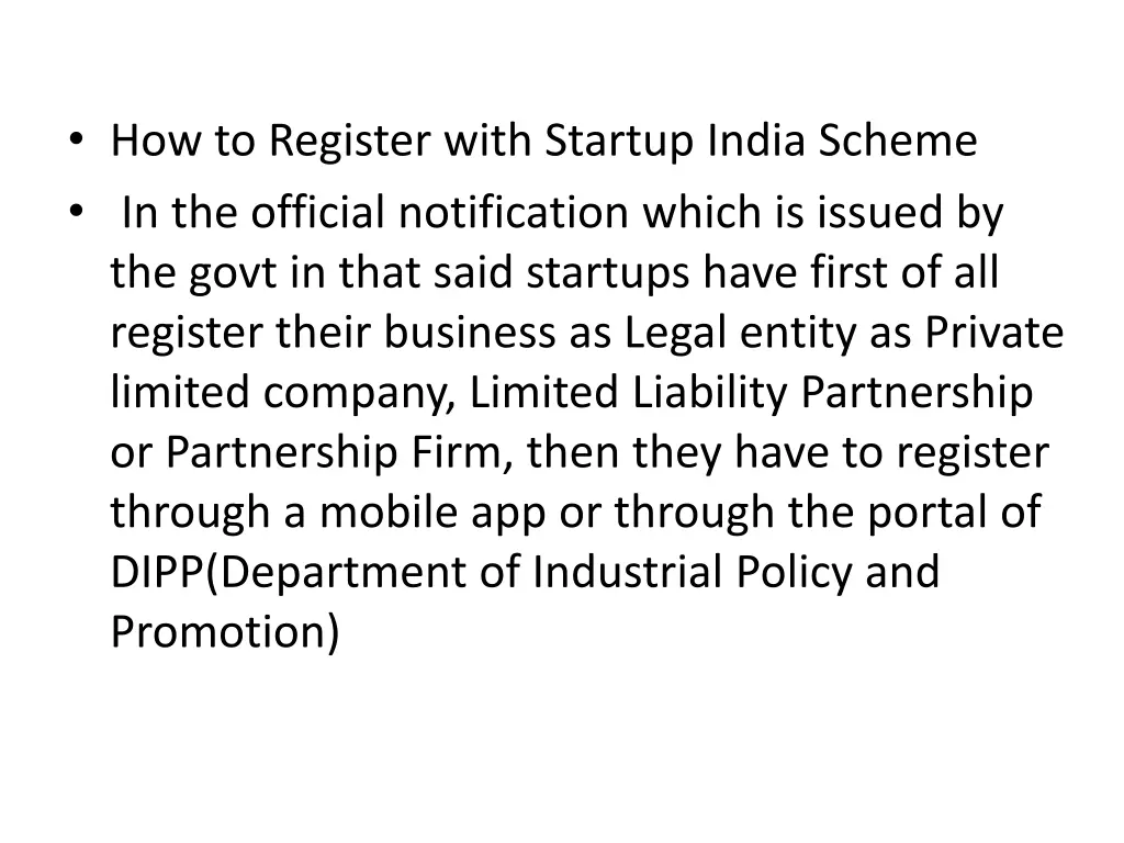 how to register with startup india scheme